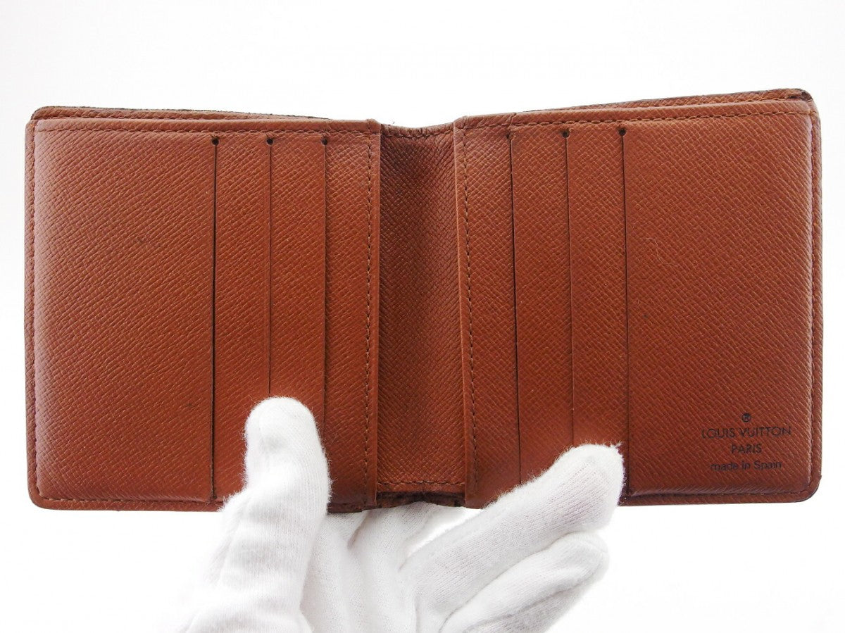 LOUIS VUITTON Bill Compartment M60929 Brown beige Porte Billets6Cartes Crdit