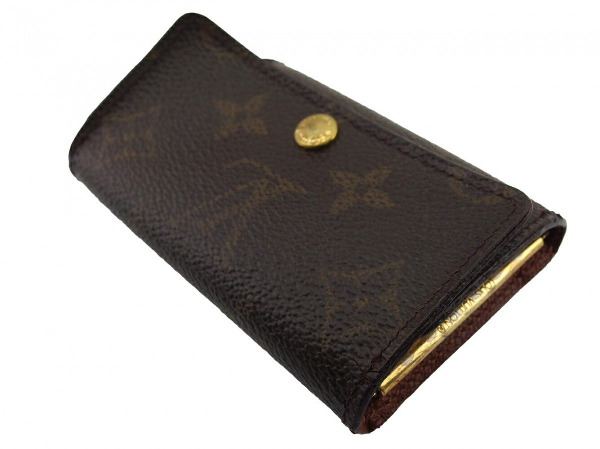 LOUIS VUITTON Key case Key holder M62630 Brown beige gold Multicles6