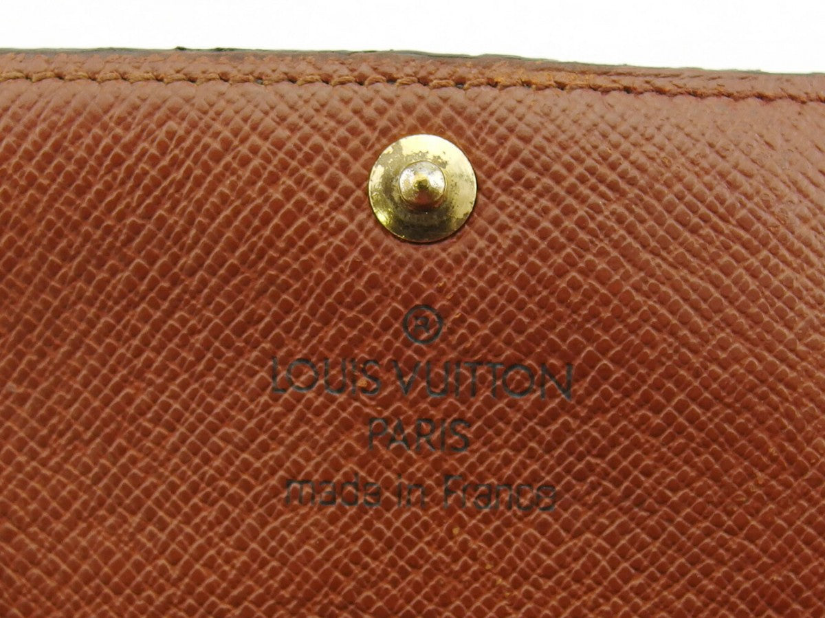 LOUIS VUITTON Key case Key holder M62630 Brown beige gold Multicles6