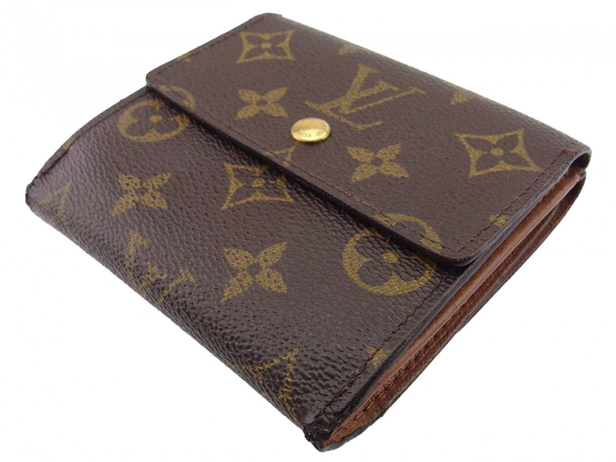 LOUIS VUITTON Bifold Wallet M61652 Brown beige gold Porte Monnaie Billets Cartes Credit