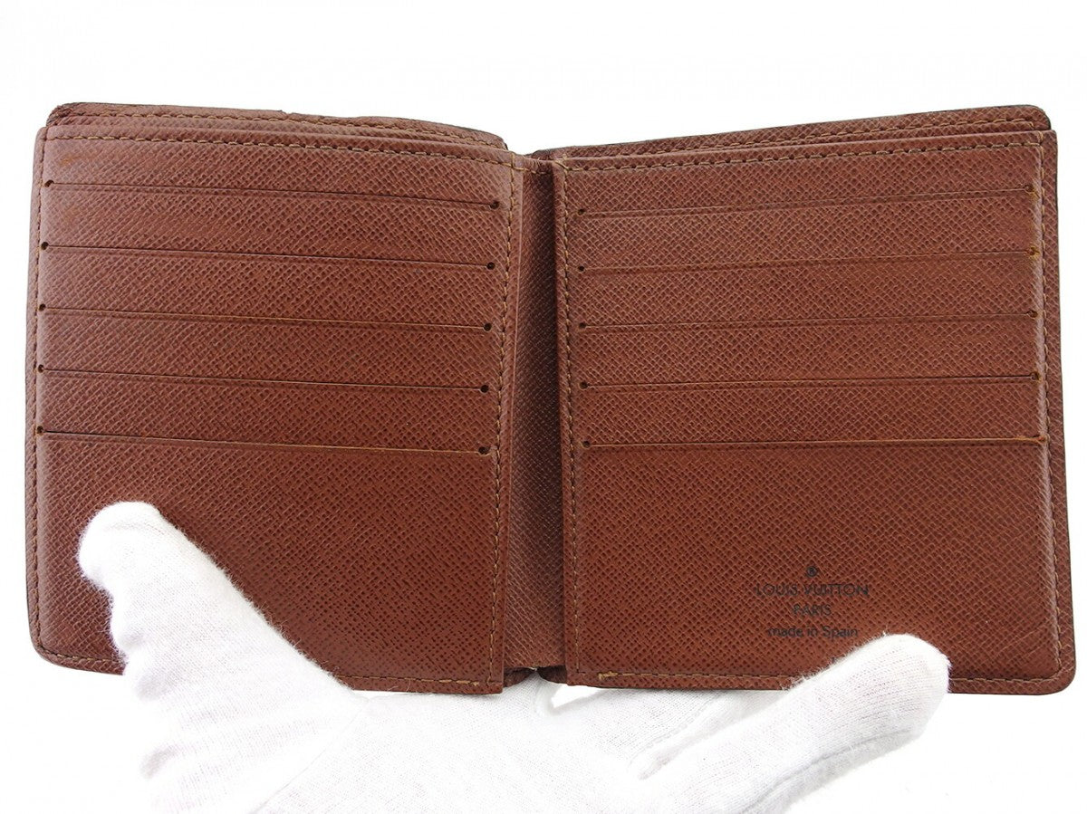 LOUIS VUITTON Bill Compartment M60883 Brown beige Porte Billets10Cartes Crdit