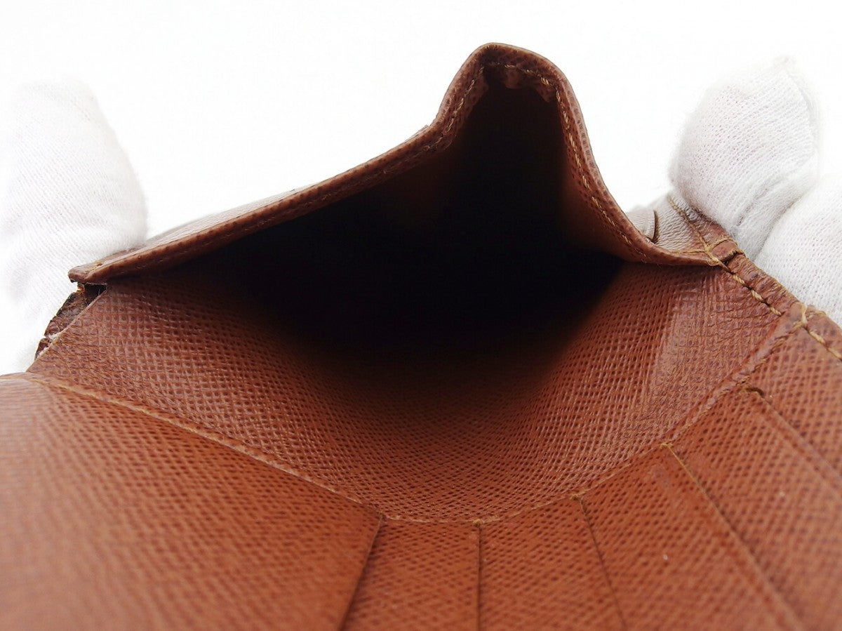 LOUIS VUITTON Bill Compartment M60883 Brown beige Porte Billets10Cartes Crdit