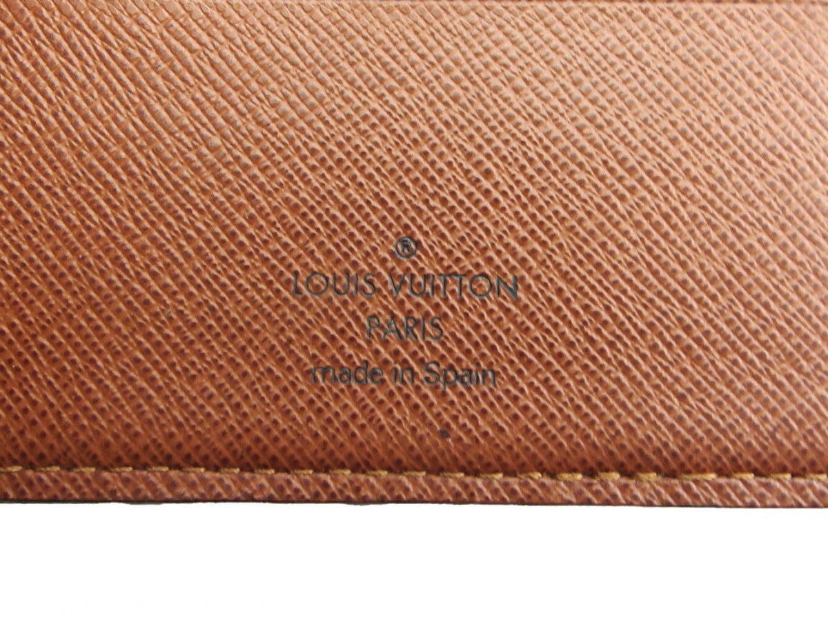 LOUIS VUITTON Bill Compartment M60883 Brown beige Porte Billets10Cartes Crdit