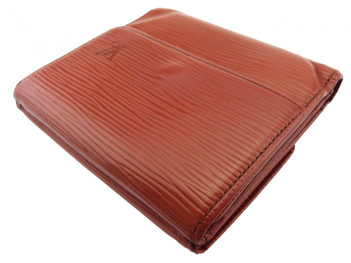 LOUIS VUITTON Bifold Wallet M63483 Brown Porte Monnaie Billets Cartes Credit