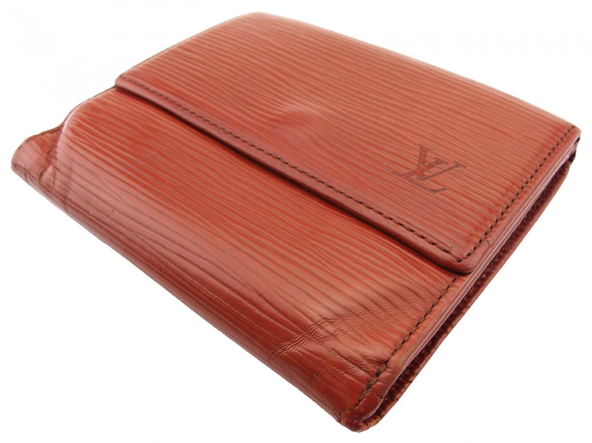 LOUIS VUITTON Bifold Wallet M63483 Brown Porte Monnaie Billets Cartes Credit