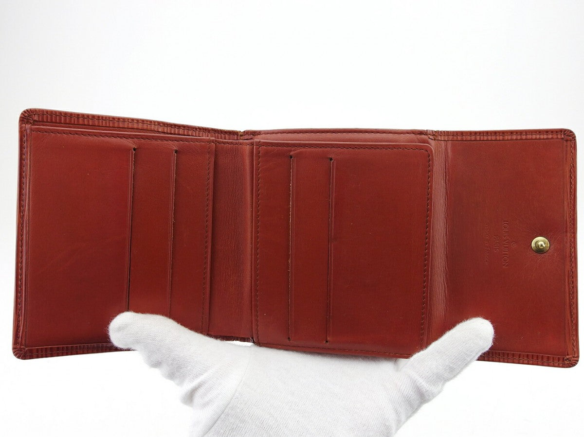LOUIS VUITTON Bifold Wallet M63483 Brown Porte Monnaie Billets Cartes Credit