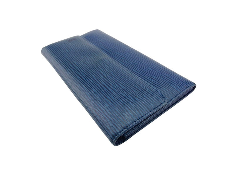 LOUIS VUITTON Long Wallet Purse M63565 blue Pochette Porto Monécredi