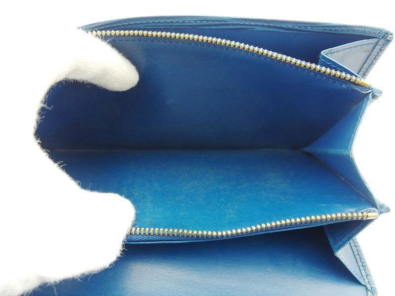 LOUIS VUITTON Long Wallet Purse M63565 blue Pochette Porto Monécredi