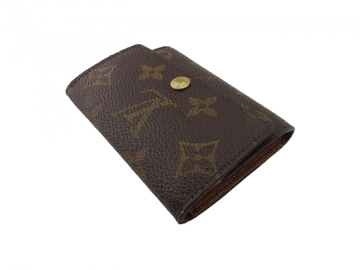 LOUIS VUITTON Key case Key holder M62630 Brown beige gold Multicles6