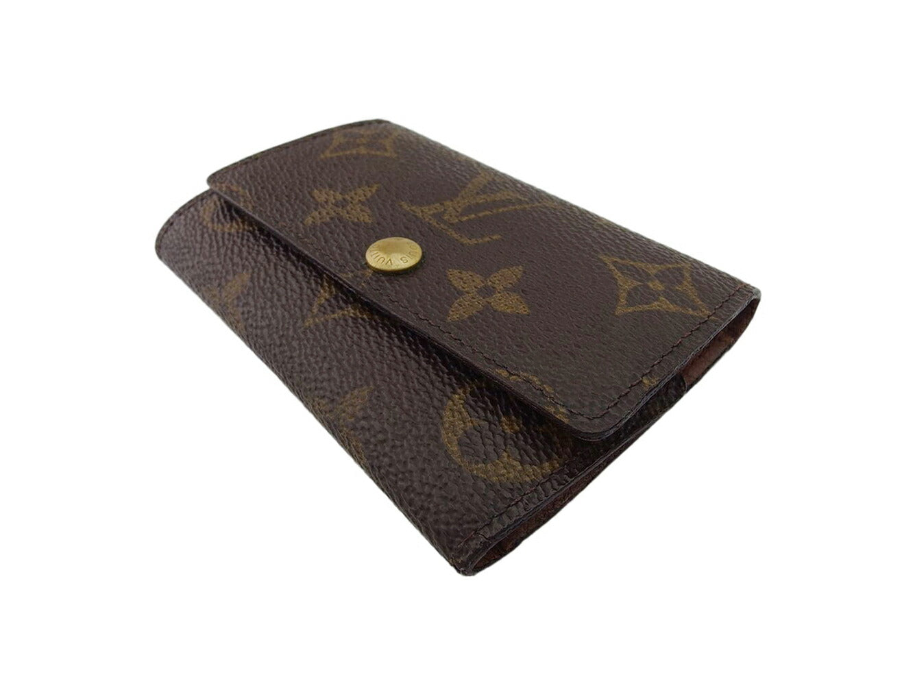 LOUIS VUITTON Key case Key holder M62630 Brown beige gold Multicles6