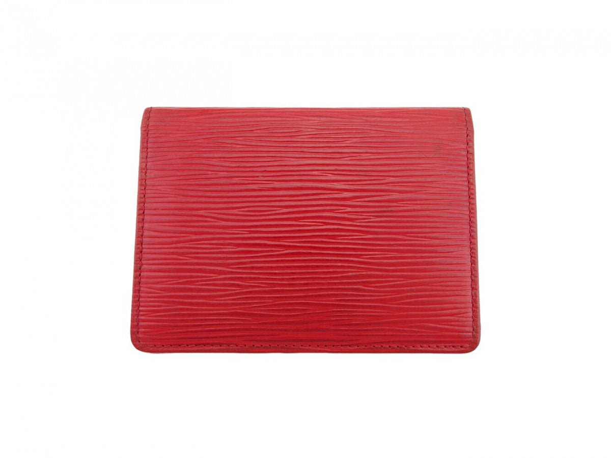 LOUIS VUITTON Pass case M63207 Red Porto 2 Cult Vertical