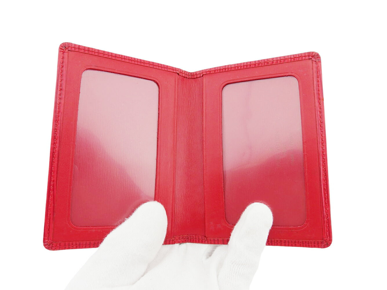 LOUIS VUITTON Pass case M63207 Red Porto 2 Cult Vertical