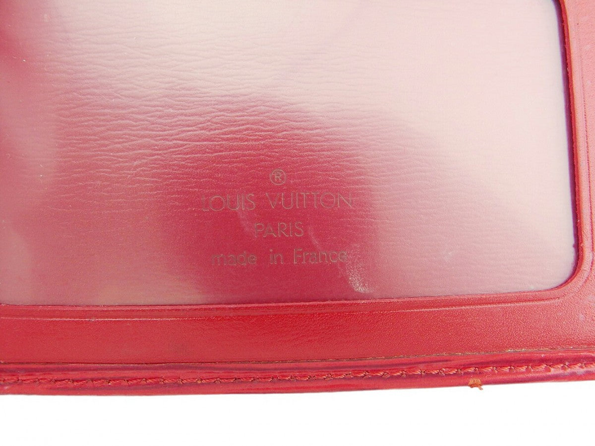 LOUIS VUITTON Pass case M63207 Red Porto 2 Cult Vertical