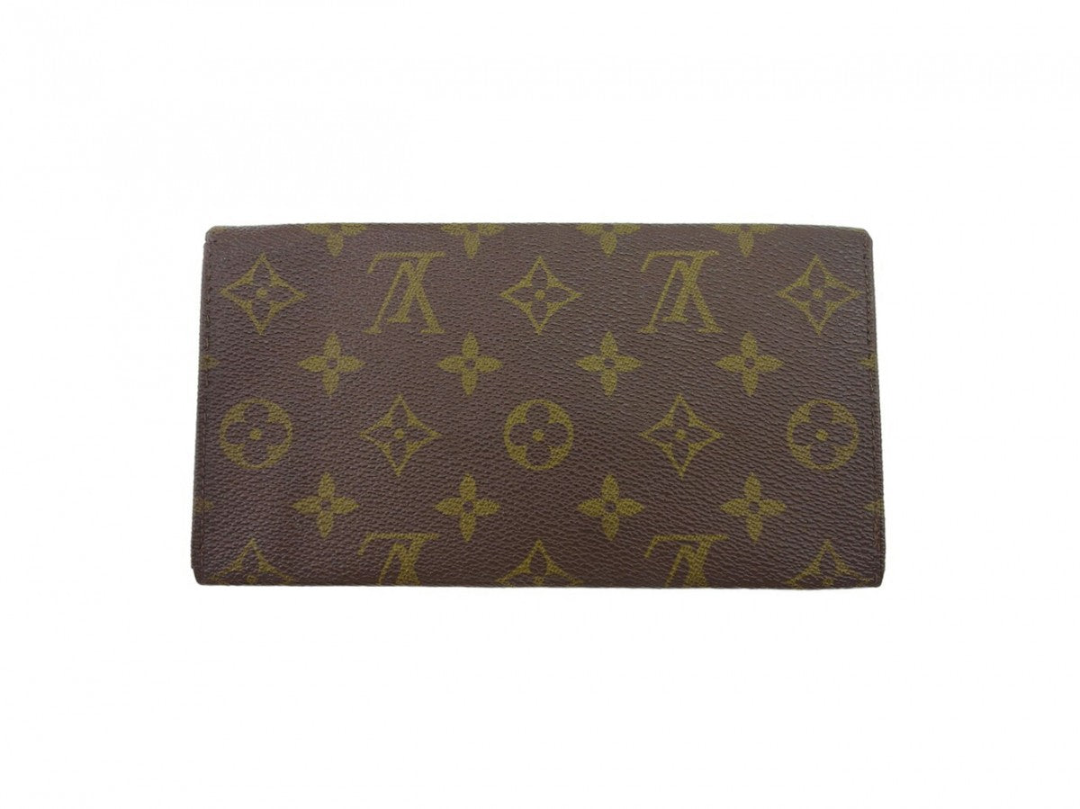 LOUIS VUITTON Bill Compartment Brown beige