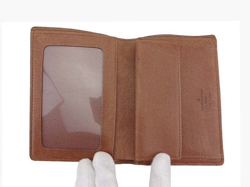LOUIS VUITTON Bifold Wallet M61619 Brown beige Porte Billets Identity