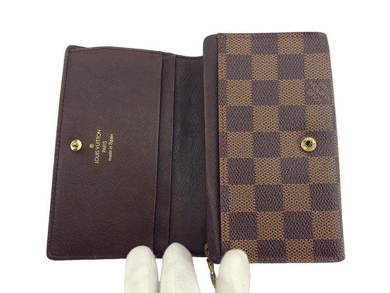 LOUIS VUITTON Long Wallet Purse N61730 Brown beige gold Portonebi Tresol