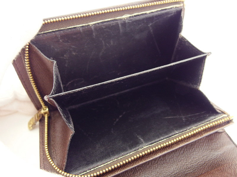 LOUIS VUITTON Long Wallet Purse N61730 Brown beige gold Portonebi Tresol