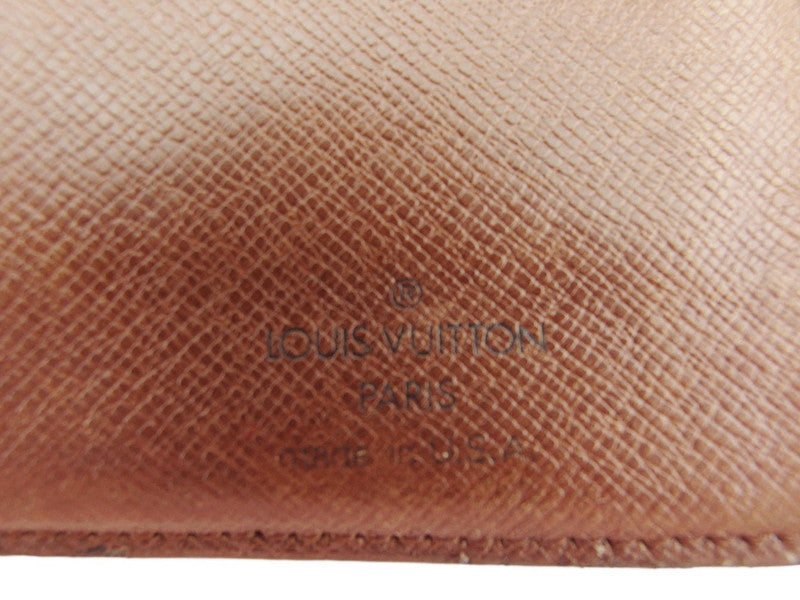LOUIS VUITTON Long Wallet Purse T61217 Brown beige gold North America exclusive Continental Clutch