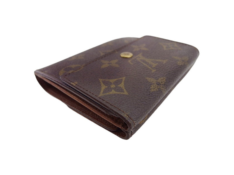 LOUIS VUITTON Bifold Wallet M61652 Brown beige gold Porte Monnaie Billets Cartes Credit