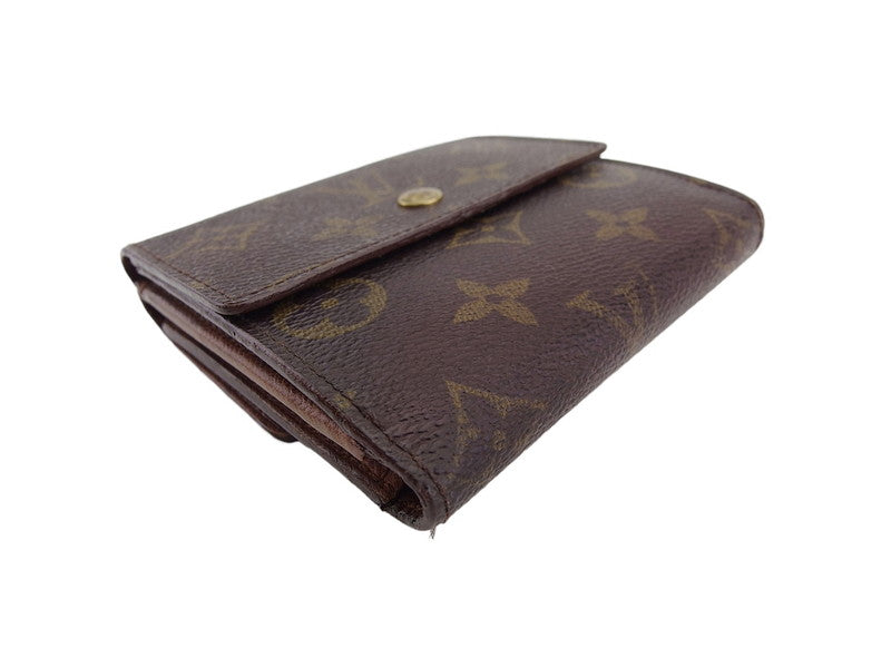 LOUIS VUITTON Bifold Wallet M61652 Brown beige gold Porte Monnaie Billets Cartes Credit