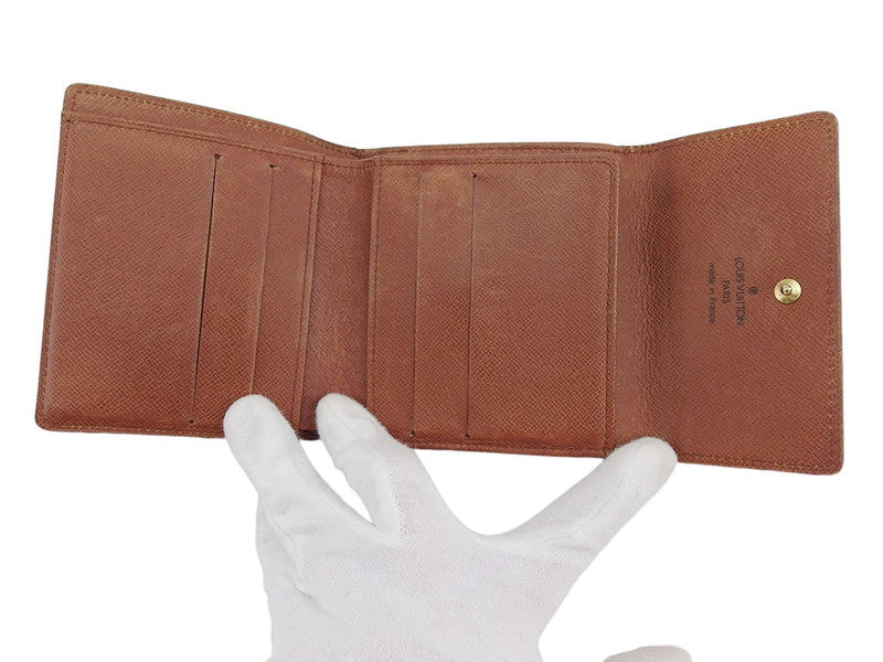 LOUIS VUITTON Bifold Wallet M61652 Brown beige gold Porte Monnaie Billets Cartes Credit