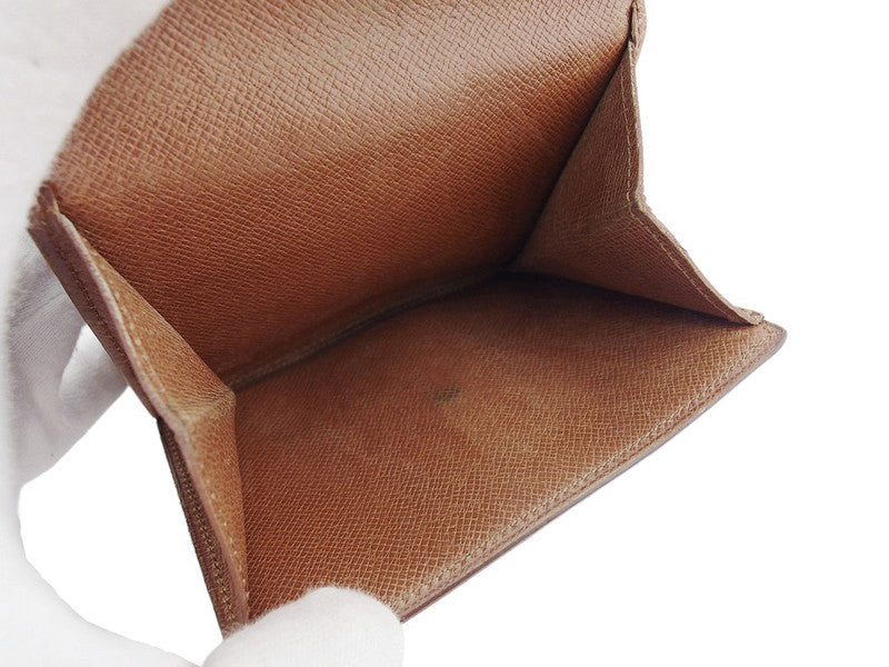 LOUIS VUITTON Bifold Wallet M61652 Brown beige gold Porte Monnaie Billets Cartes Credit