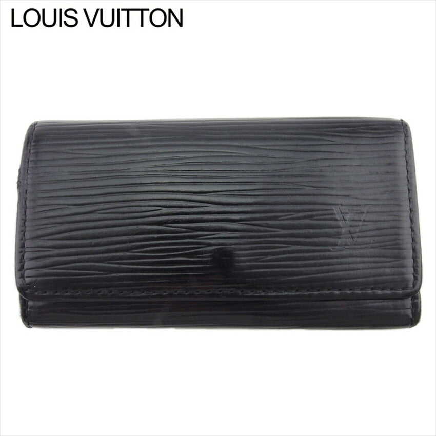 LOUIS VUITTON Key case Key holder M63822 Black gold Multicles4