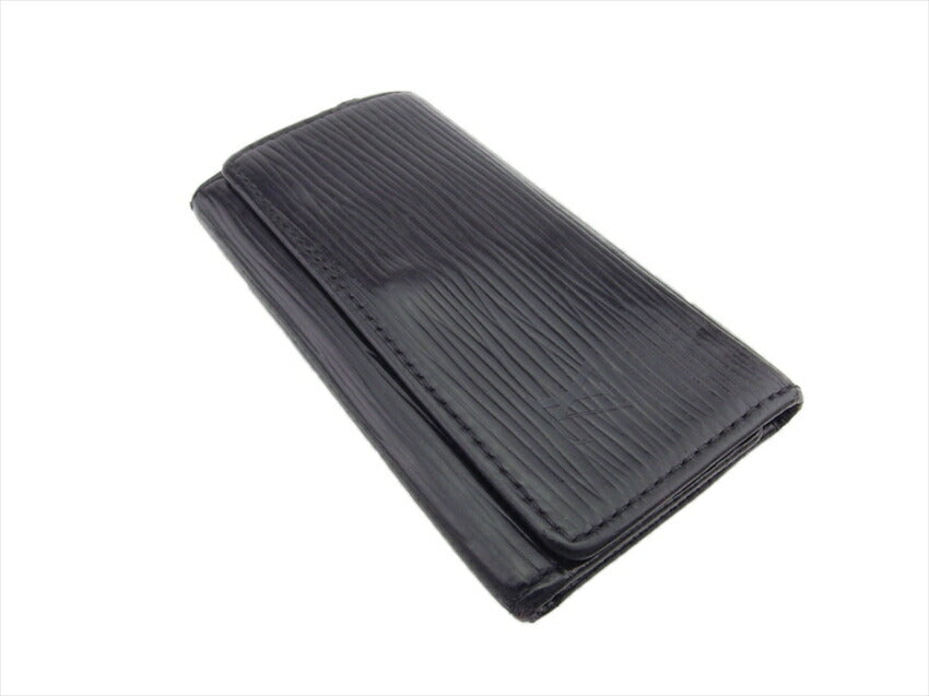 LOUIS VUITTON Key case Key holder M63822 Black gold Multicles4