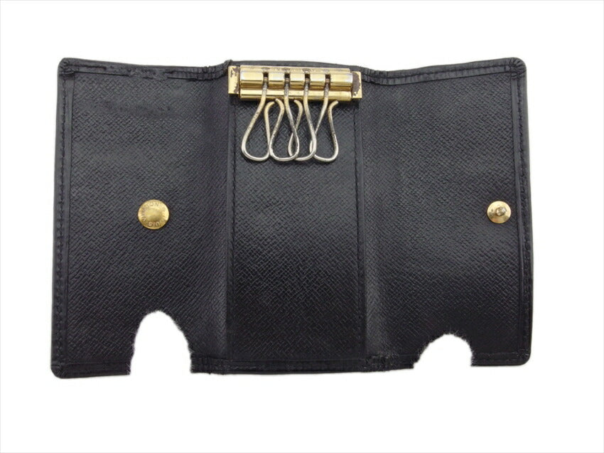 LOUIS VUITTON Key case Key holder M63822 Black gold Multicles4