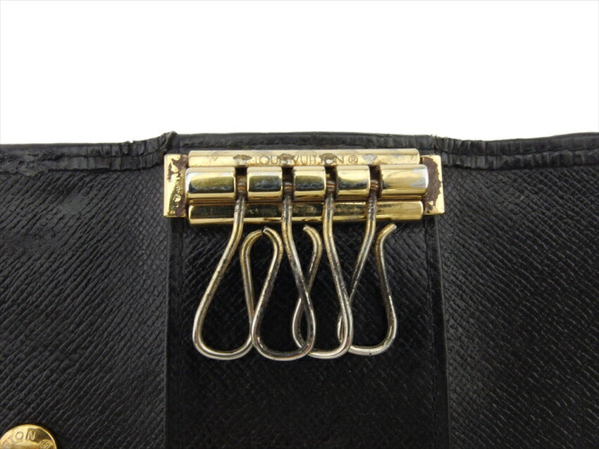 LOUIS VUITTON Key case Key holder M63822 Black gold Multicles4