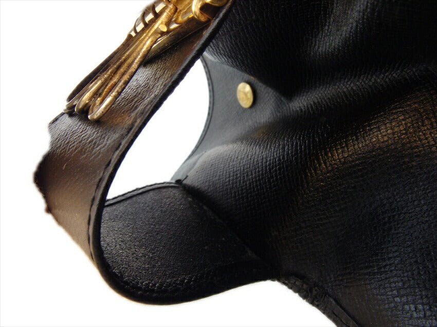 LOUIS VUITTON Key case Key holder M63822 Black gold Multicles4