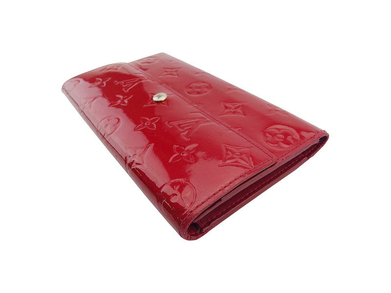 LOUIS VUITTON Long Wallet Purse M93531 Red gold Portefeuille International NM