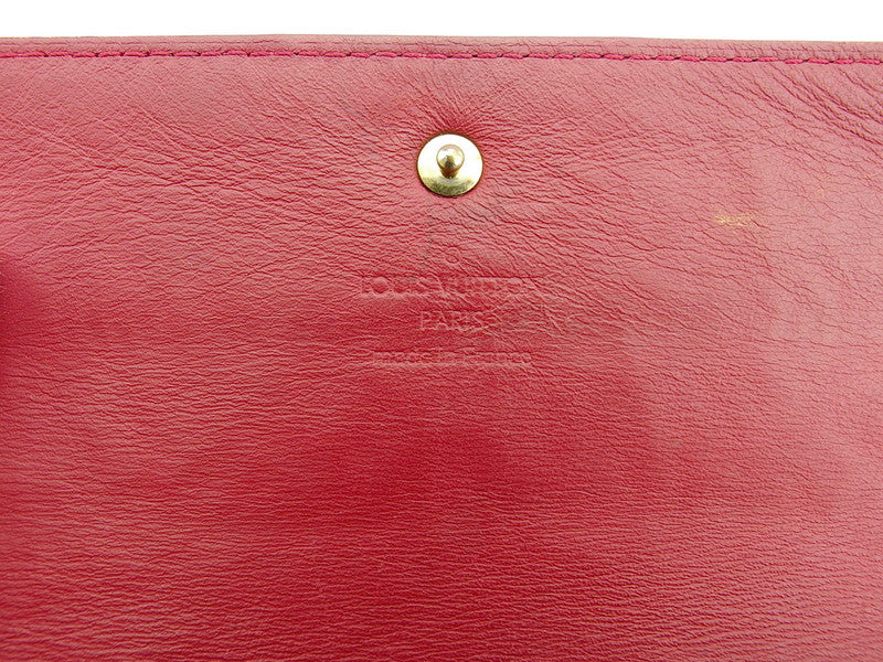 LOUIS VUITTON Long Wallet Purse M93531 Red gold Portefeuille International NM