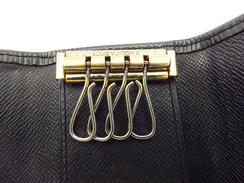 LOUIS VUITTON Key case Key holder M63822 Black gold Multicles4