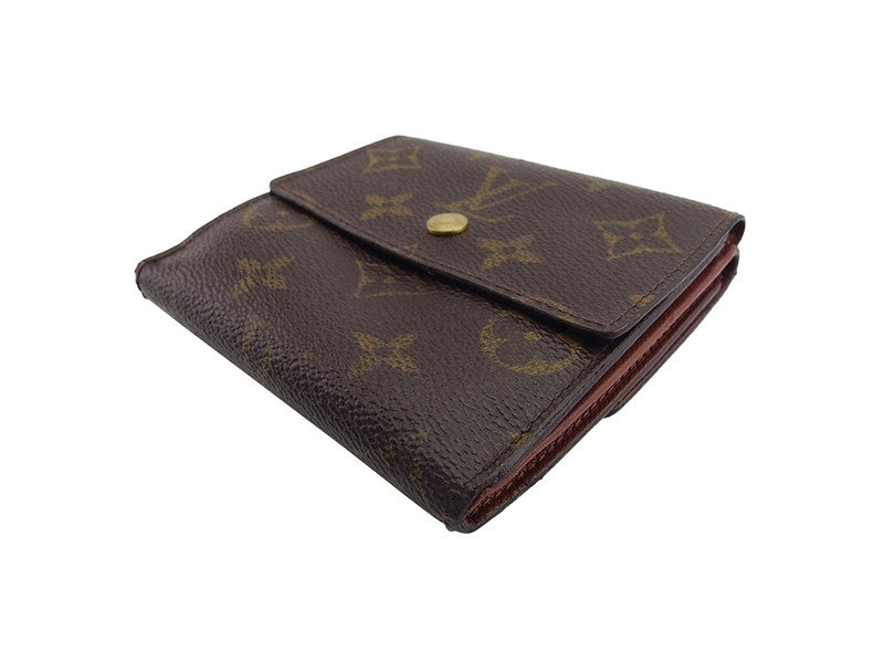 LOUIS VUITTON Bifold Wallet M61652 Brown beige gold Porte Monnaie Billets Cartes Credit