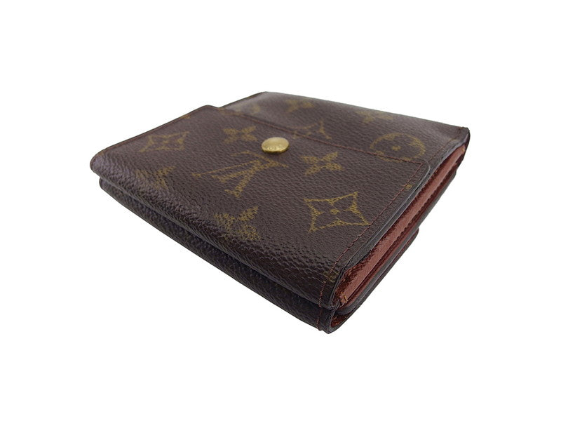 LOUIS VUITTON Bifold Wallet M61652 Brown beige gold Porte Monnaie Billets Cartes Credit