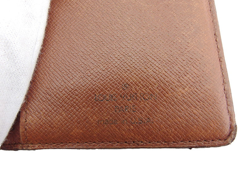 LOUIS VUITTON Long Wallet Purse T61217 Brown beige gold North America exclusive Continental Clutch
