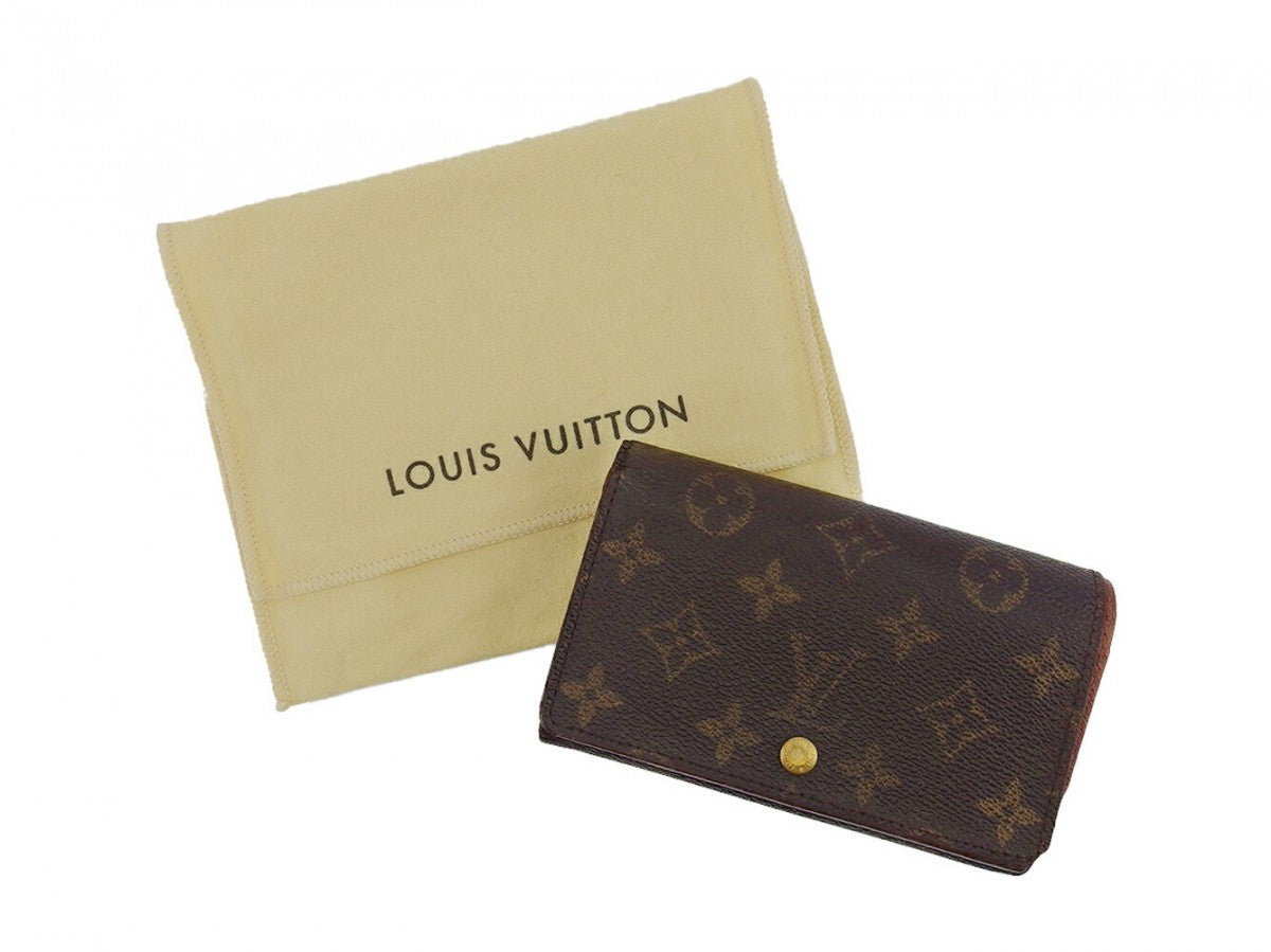 LOUIS VUITTON Long Wallet Purse M61730 Brown beige gold Portonebi Tresol
