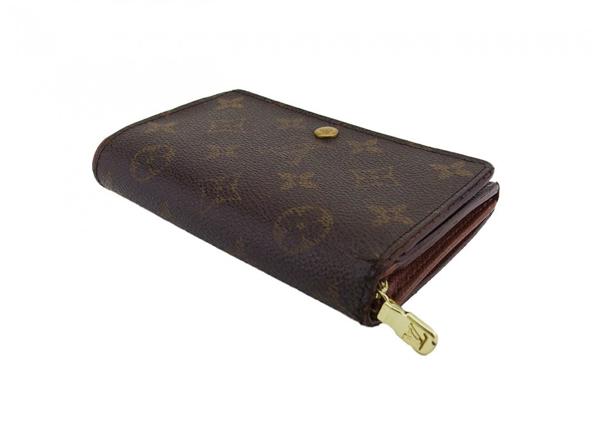 LOUIS VUITTON Long Wallet Purse M61730 Brown beige gold Portonebi Tresol