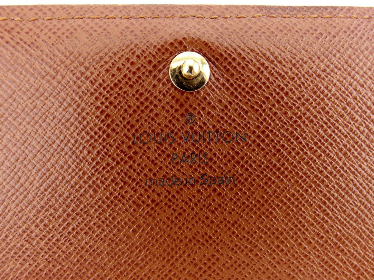 LOUIS VUITTON Long Wallet Purse M61730 Brown beige gold Portonebi Tresol