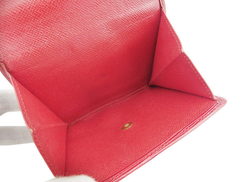 LOUIS VUITTON Bifold Wallet M63487 Red Porte Monnaie Billets Cartes Credit