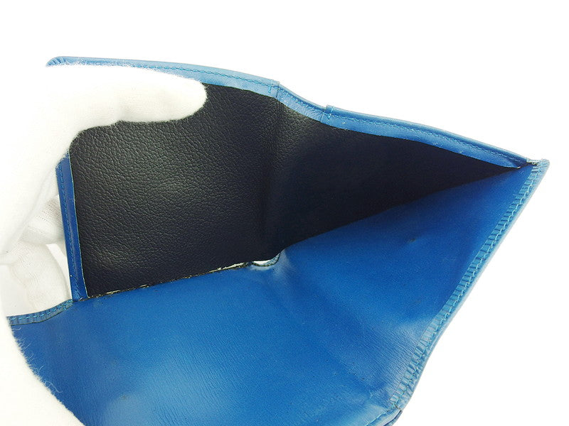LOUIS VUITTON Bifold Wallet M63485 blue Porte Monnaie Billets Cartes Credit