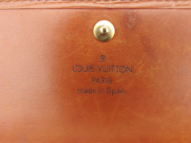 LOUIS VUITTON Long Wallet Purse M63573 Brown gold Pochette Porto Monécredi