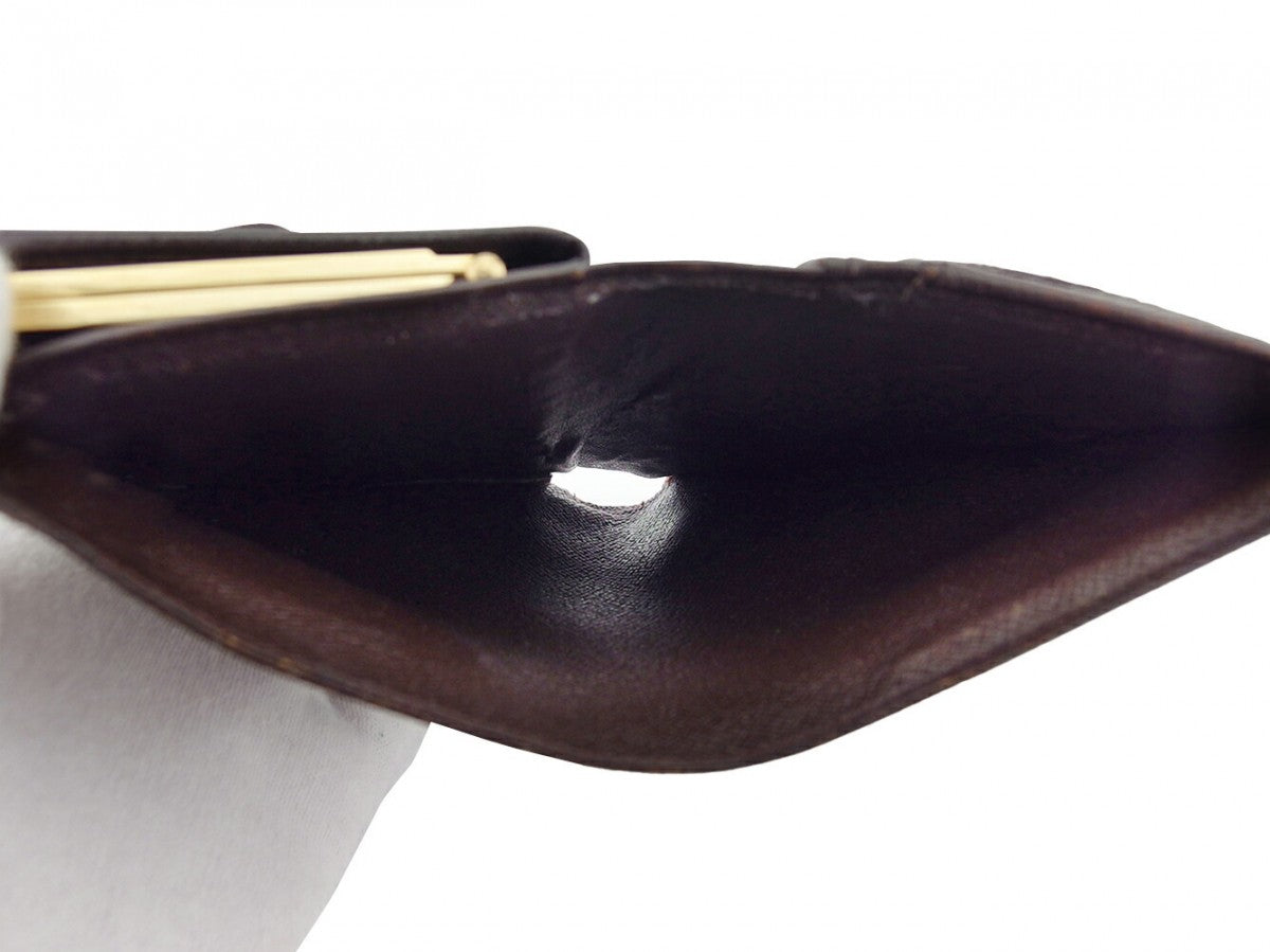 LOUIS VUITTON Bifold Wallet Brown beige Portefeuille Florin