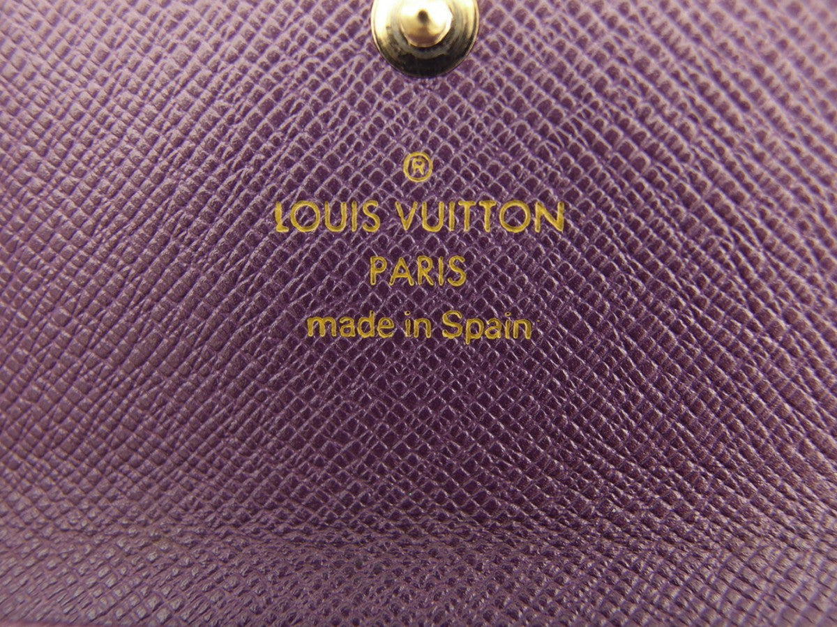 LOUIS VUITTON Key case Key holder Yellow Purple Gold