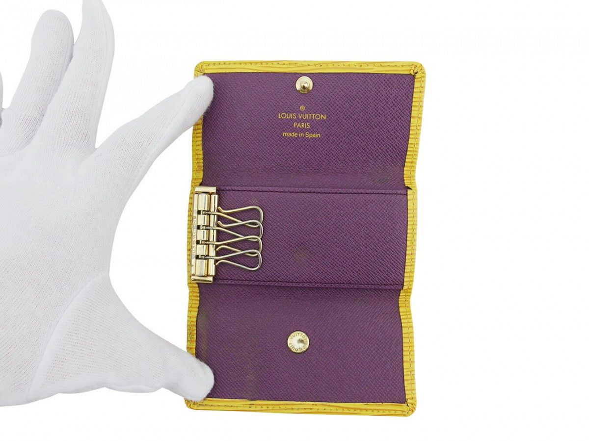 LOUIS VUITTON Key case Key holder Yellow Purple Gold