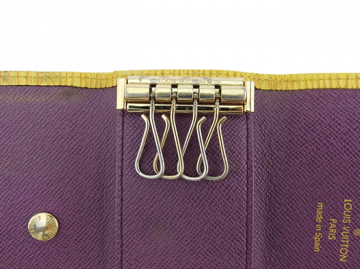 LOUIS VUITTON Key case Key holder Yellow Purple Gold