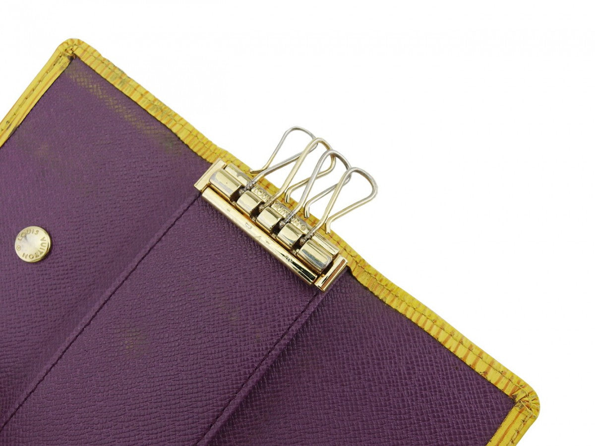LOUIS VUITTON Key case Key holder Yellow Purple Gold