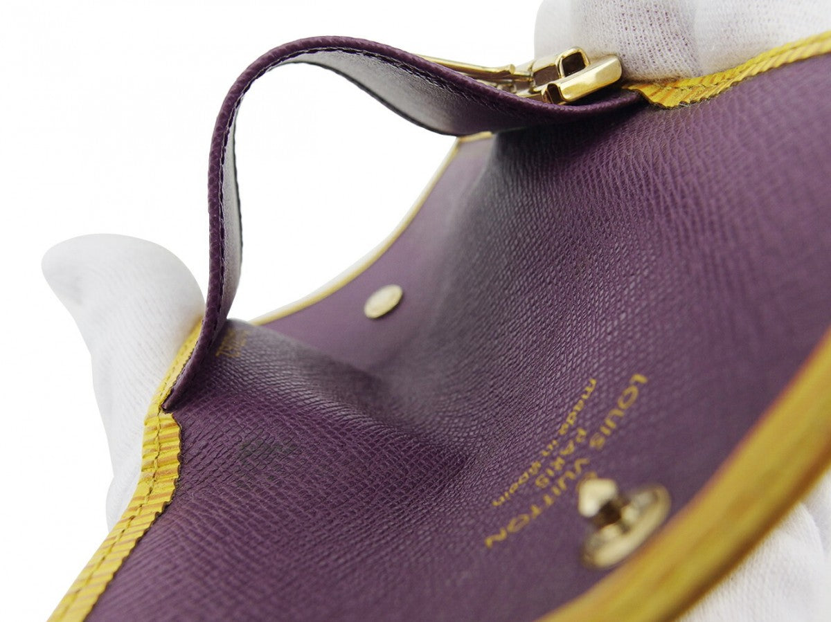 LOUIS VUITTON Key case Key holder Yellow Purple Gold