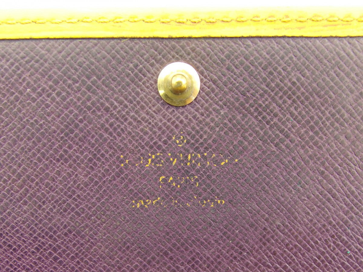 LOUIS VUITTON Long Wallet Purse M63579 Tassiri Yellow Pochette Porto Monnet Credit